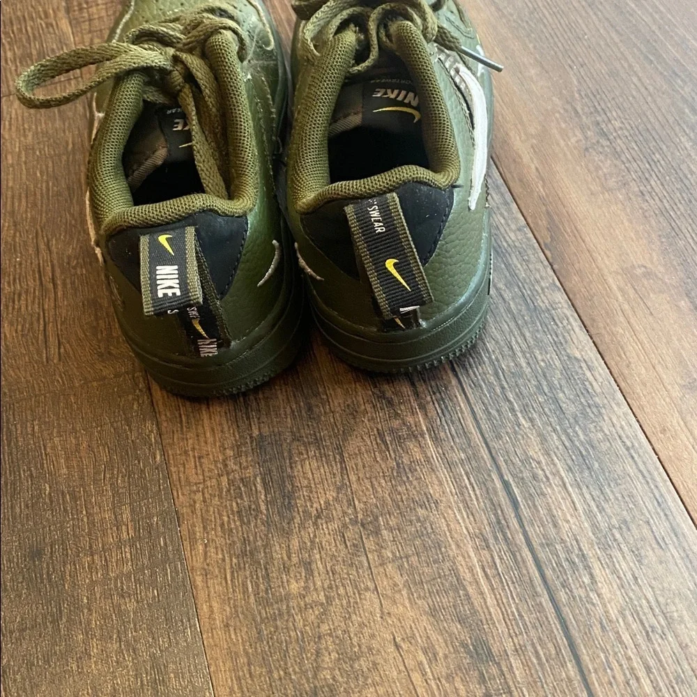 Nike Olive Green Sneakers with White Logo